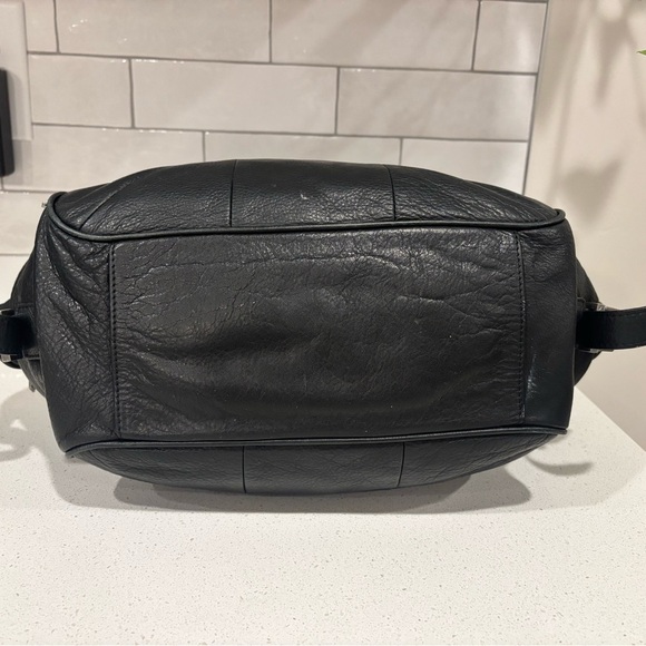 Amazing  Rare GOTH leather studded Black Bag Purse Sam Edelman Soft Roomy - Picture 6 of 9